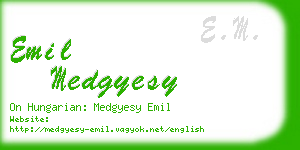 emil medgyesy business card